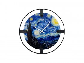 Часы интерьерные NT155 VAN GOGH STARRY NIGHT в Усть-Куйге - ust-kujga.mebel-nsk.ru | фото