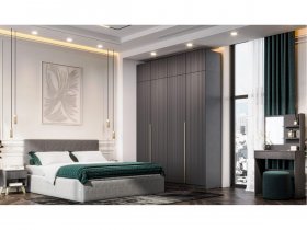 Гардеробная Эккервуд (графит) в Усть-Куйге - ust-kujga.mebel-nsk.ru | фото