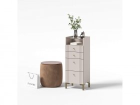 Комод 4 ящика КМ2 Одетта (дуб эндгрей/меланж) в Усть-Куйге - ust-kujga.mebel-nsk.ru | фото