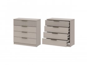 Комод 4 ящика (ЛДСП/МДФ) Эккервуд (меланж) в Усть-Куйге - ust-kujga.mebel-nsk.ru | фото