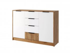 Комод КМ-002 Ивис (дуб крафт золотой/белый) в Усть-Куйге - ust-kujga.mebel-nsk.ru | фото