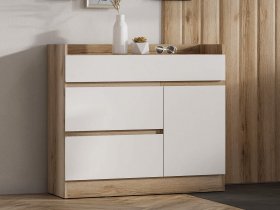Комод с дверкой Брауни (дуб делано/белый) в Усть-Куйге - ust-kujga.mebel-nsk.ru | фото