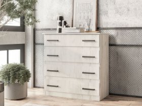 Комод Стандарт-6 NEW (дуб крафт белый) в Усть-Куйге - ust-kujga.mebel-nsk.ru | фото