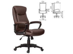 Кресло офисное BRABIX Enter EX-511, коричневое в Усть-Куйге - ust-kujga.mebel-nsk.ru | фото