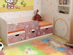 Кровать детская с ящиками 1,86 Минима Hello Kitty в Усть-Куйге - ust-kujga.mebel-nsk.ru | фото