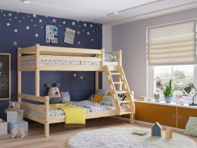 Кровать двухъярусная Адель (прозрачный лак) в Усть-Куйге - ust-kujga.mebel-nsk.ru | фото