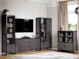Модульная гостиная Нора (металл бруклин/графит) в Усть-Куйге - ust-kujga.mebel-nsk.ru | фото