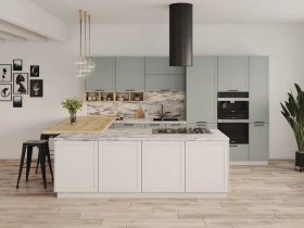 Модульная кухня Перо 3,4м (оазис) в Усть-Куйге - ust-kujga.mebel-nsk.ru | фото