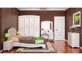 Модульная спальня Каролина в Усть-Куйге - ust-kujga.mebel-nsk.ru | фото