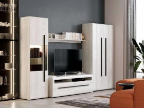 Модульная стенка Ницца (дуб витенберг) в Усть-Куйге - ust-kujga.mebel-nsk.ru | фото