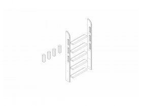 Пакет №10 Прямая лестница и опоры для двухъярусной кровати Соня в Усть-Куйге - ust-kujga.mebel-nsk.ru | фото