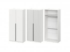 Шкаф ШК-100 Эккервуд (белый) в Усть-Куйге - ust-kujga.mebel-nsk.ru | фото
