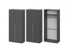 Шкаф ШК-100 Эккервуд (графит) в Усть-Куйге - ust-kujga.mebel-nsk.ru | фото