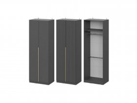 Шкаф ШК-75 Эккервуд (графит) в Усть-Куйге - ust-kujga.mebel-nsk.ru | фото