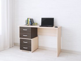 Стол письменный Сити-2 (венге/дуб молочный) в Усть-Куйге - ust-kujga.mebel-nsk.ru | фото