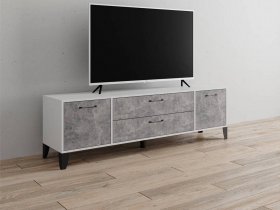 Тумба под ТВ Парус-13 (белый/ателье светлое) в Усть-Куйге - ust-kujga.mebel-nsk.ru | фото