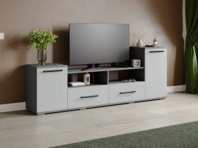 Тумба под ТВ Парус-2 (графит серый/серый камень) в Усть-Куйге - ust-kujga.mebel-nsk.ru | фото
