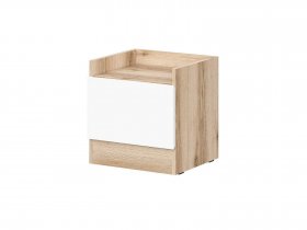 Тумба прикроватная Брауни (дуб делано/белый) в Усть-Куйге - ust-kujga.mebel-nsk.ru | фото