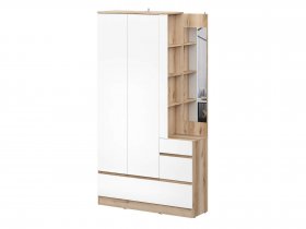 Вешалка с зеркалом Брауни (дуб делано/белый) в Усть-Куйге - ust-kujga.mebel-nsk.ru | фото
